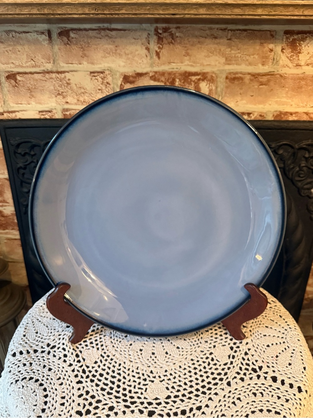 Sango 4934 Nova Blue Chop Plate Platter 12-5/8”